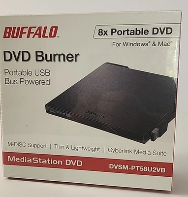 Buffalo MediaStation DVSM-PT58U2VB Portable DVD Writer/Burner
