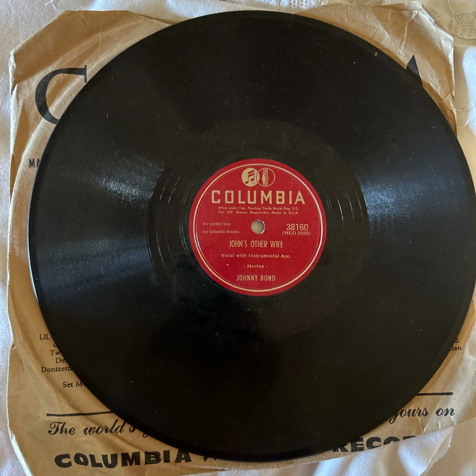 Johnny Bond John's Other Wife / Oklahoma Waltz 78 In Orig. Sleeve VG+ COLUMBIA Foto 3 de 4