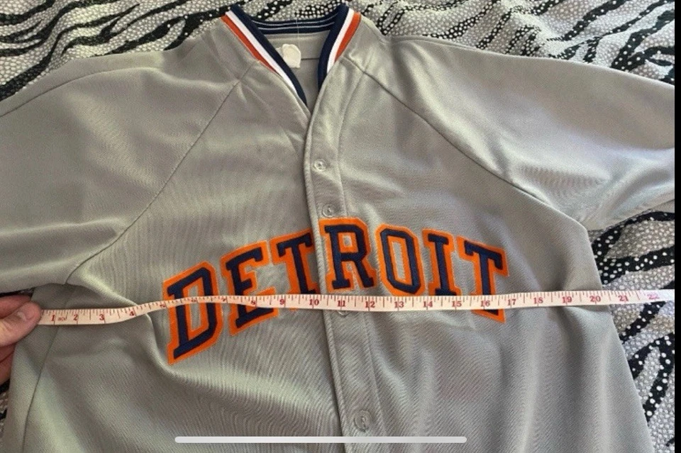 Camiseta deportiva vintage de los Tigres de Detroit de los 80 principios de los 90 talla grande gris CCM MLB Foto 2 de 4