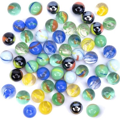 80 Stück Glasmurmeln, 16mm Bunte Murmeln mit Einzigartigen Mustern,  für Kind...