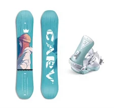 CARV Snowboard with Bindings – All-Mountain Freestyle Twin Tip