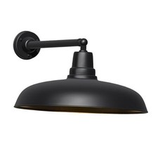23" Extra Large Outdoor Gooseneck Barn Light - Matte Black, 23 Diameter - 1 Pc