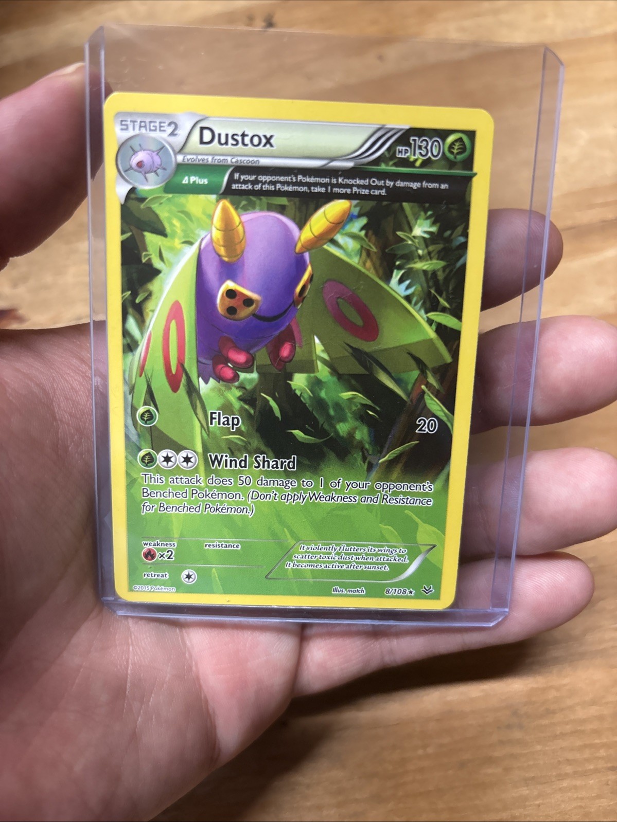 Dustox - 8/108 - Rare -Pokemon Roaring Skies LP