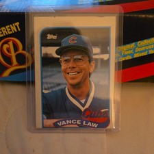 Topps 1989 Vance Law #501 Chicago Cubs Base Set Baseball Card (error card,)