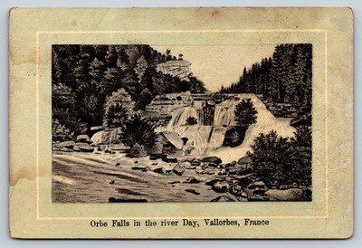 Orbe Falls River Vallorbes France Trade Card Jersey Coffee Dayton Spice Mills
