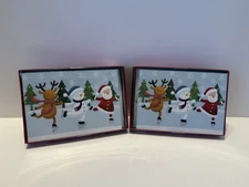 Vintage Trim A Home K-Mart Christmas Cards 2 Boxes Skating Snowmen