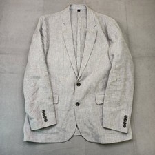 J. Crew Thompson Blazer 100 Linen Men's 42R Gray Two Button Sport Coat Jacket
