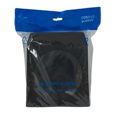 Premium Black Paper CD Sleeves with Window & Flap 110g Lot