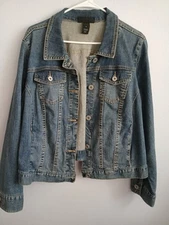 Women’s American Denim Classic Blue Jean Jacket Ladies Size 20 by Lane Bryant