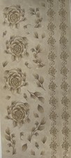 ROMANTIC ROSES Stickers 31pc 5.5 x12 Borders Flower Leaves Antique Card Making