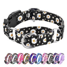 Adjustable Martingale Dog Collar with Unique Pattern - No Slip, Comfortable Fit