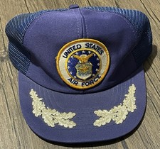 Vintage Us United States Air Force Patch Snapback Silver Oak Leaf Trucker Hat Vintage Us United States Air Force Patch Snapback Silver Oak Leaf Trucker Hat