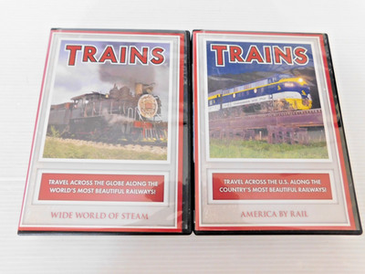 TRAINS - WIDE WORLD OF STEAM + AMERICA BY RAIL (DVD 2- 6 DISC SETS)
