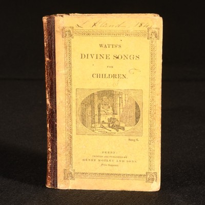c1840 Divine Songs Attempted in Easy Language For the Use of Children I Watts...