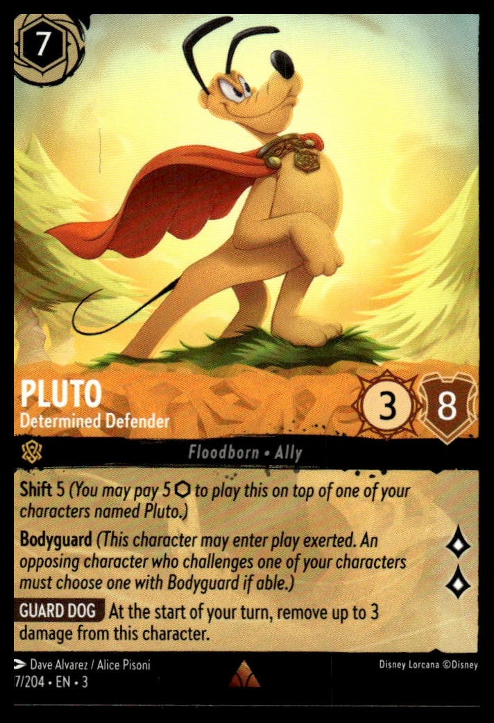 Disney Lorcana Pluto Into the Inklands #17/204 Rare