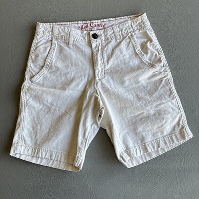 Red Camel Men's Size 29 Khaki White Shorts EUC Summer Dadcore