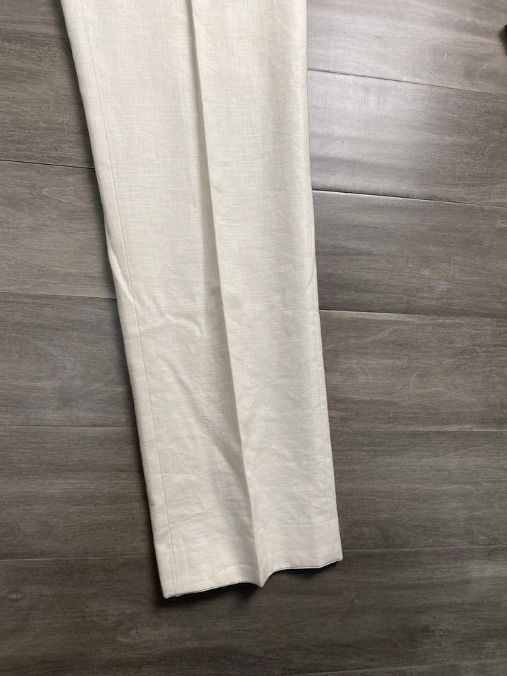 SUITSUPPLY Brescia Traje Pantalones Int Hombre 36x33 Marfil Lino Algodón Tessuti Foto 3 de 4