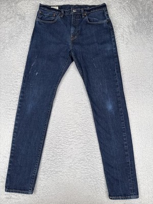 Levis Premium Jeans Mens 34x36 Blue Big E Slim Taper Fit 512 Dark Wash Cotton