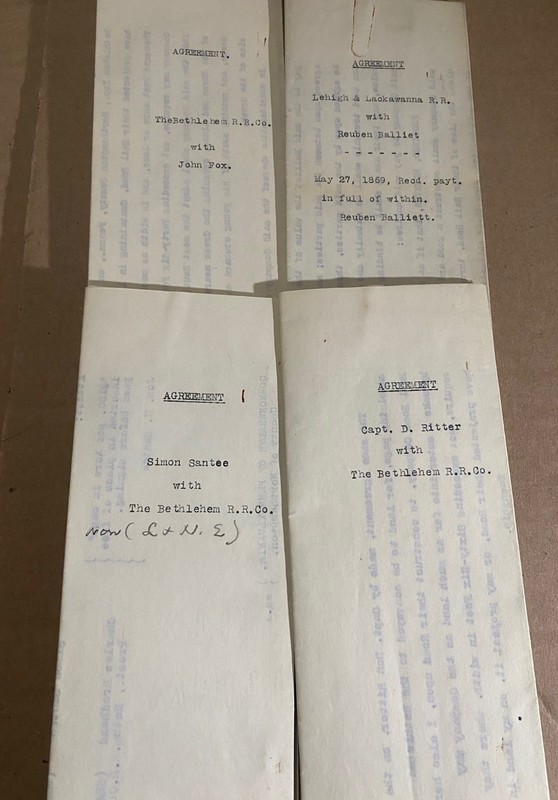 1862/1869 Pennsylvania Railroad Legal Agreements - Lehigh & Lackawanna RR