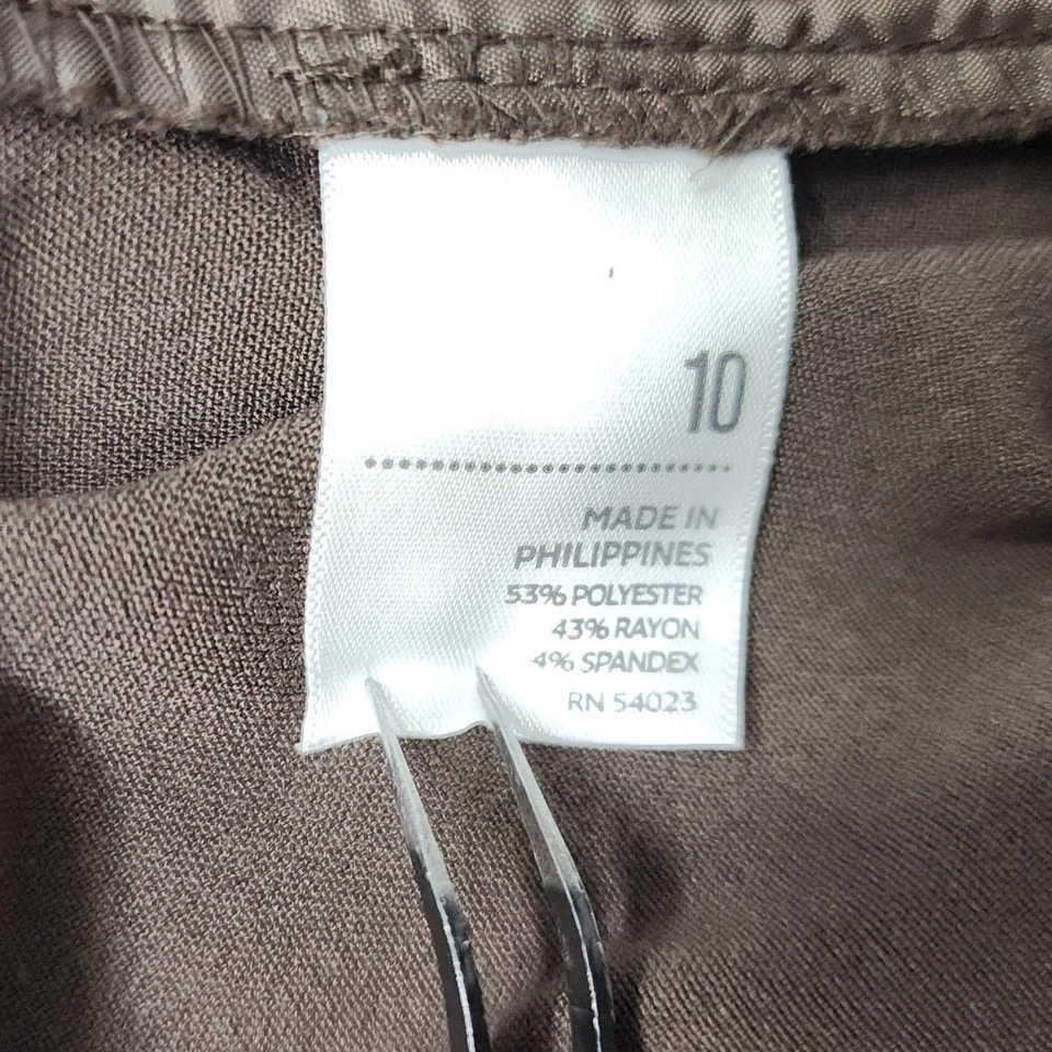 Antigua Falda Azul Marino Para Mujer 10 Marrón Lápiz Corte Recto Mini Elastizada Oficina Preppy Foto 4 de 4