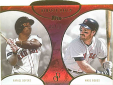 2025 Topps Baseball Dynamic Duals Rafael Devers Wade Boggs Red /10 #16