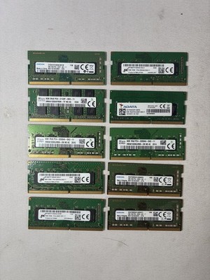 (Lot Of 10)  8GB DDR4 RAM 1Rx8 SODIMM Laptop Memory Mix Speed Mix Brand