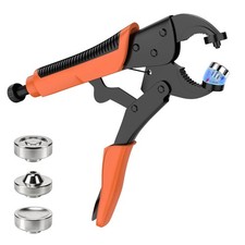 Heavy Duty Snap Fastener Tool Kit with 3 Magnetic Dies