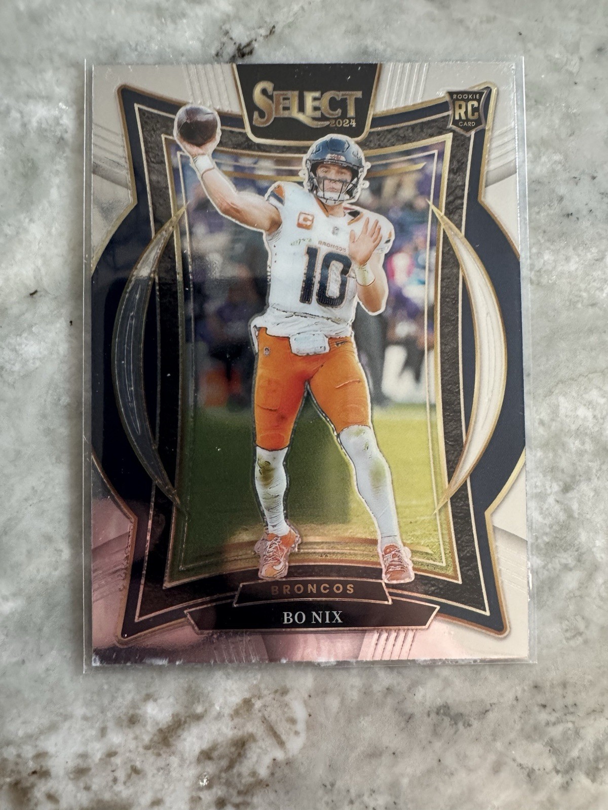 2024 NFL Panini Select Bo Nix Phenomenon Rookie Card Base Denver Broncos Rookie