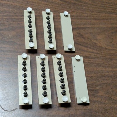 Siecor (Corning) 6-Pin Fiber Optic Cable Panel Adapter, Plastic, Used, Lot