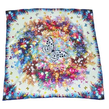 PREMIUM QUALITY NECK SILK SCARF 26 inc X 26 (65 cm X 65 cm)   SQUARE