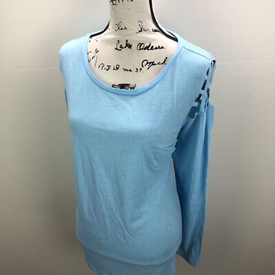 REEBOK Round Neck Pullover Blue Long Sleeve Shirt Women's 1X Plus Size