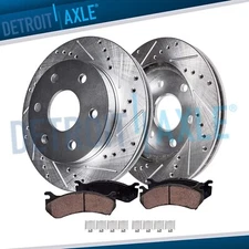 Front Drilled Rotors Brakes Pads for 2010 - 2020 Ford F-150 Lincoln Navigator