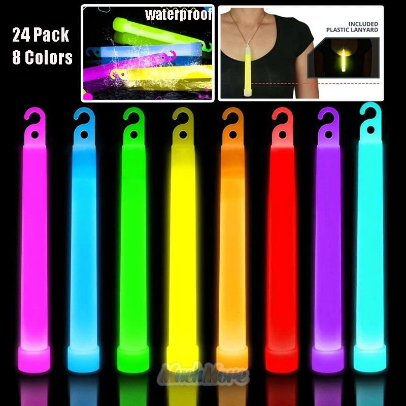 100-300 Ultra Bright Large Glow Sticks Bulk - Chem Light Sticks 20 Hr  Duration