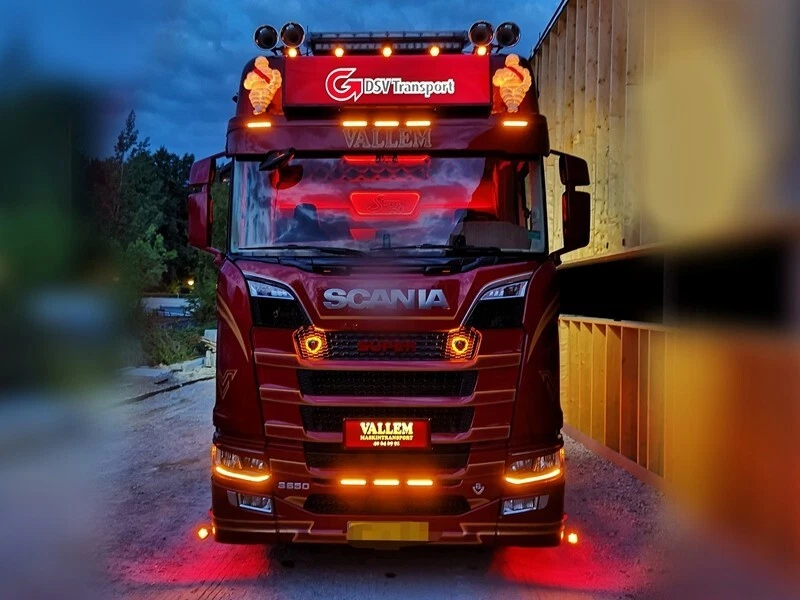 2-teilig Tagfahrlicht - DRL Daytime Running Light Kit passend für Scania- AMBER - Bild 4 von 4