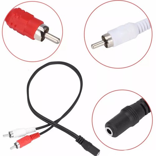 CAVO CONNETTORE JACK 3.5 MM FEMMINA 2 RCA MASCHIO CUFFIE CHITARRA MICROFONO - Foto 2 di 8