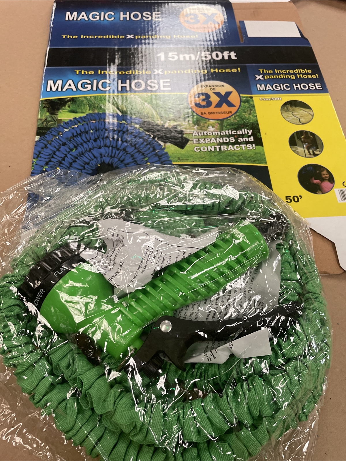 Homoze 100ft Expanding Garden Water Hose Pipe Expandable Flexible Magic