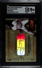 2004 Playoff Prime Cuts Tony Gwynn Century Gold Autograph SGC 9 Mint
