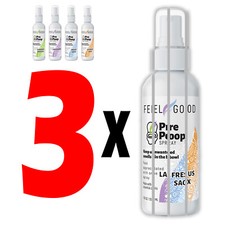 3 Toilet Bathroom Spray Air Freshener Odour Neutraliser Fresh Perfume Poop 55ml