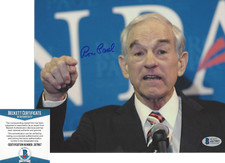 SENATOR RON PAUL TEXAS LIBERTARIAN CANDIDATE SIGNED 8x10 PHOTO E BECKETT BAS COA