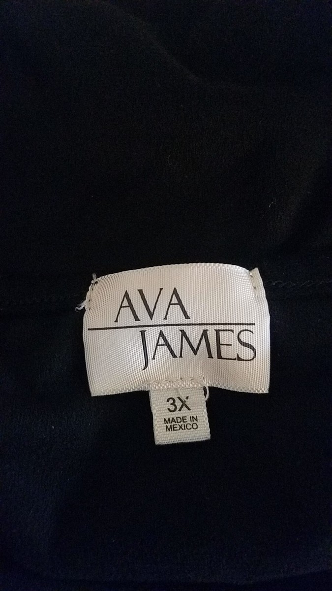 Ava James 3X Black Dress Polyester fabric Feels Like Suede  View 2