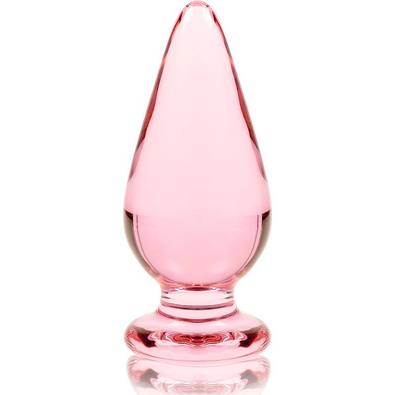 NEBULA SERIES BY IBIZA - MODELLO 4 PLUG ANALE VETRO BOROSILICATO 11 X 5 CM ROSA