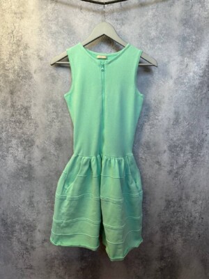 Azzedine Alaïa Alaia Paris Sleeveless Mint Fit & Flare Dress Full Zip 40FR / US4