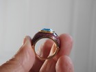 gorgeous Kenneth J Lane KJL faux Blue Topaz & Enamel RING 7.25 — photo 7