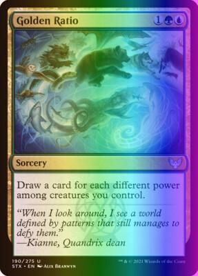 mtg card ratio MTG Golden Ratio (190/447) Strixhaven School of Mages NM FOIL