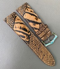 Genuine Ostrich Leg Skin Watch Strap Band size 16 18 19 20 21 22 23 24 25 26mm