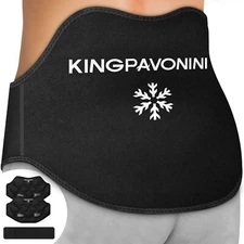 Extra Large Ice Pack for Back Pain Relief with Extension Strap, 2 Pack Reusab...