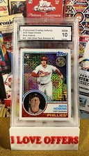 2018 TOPPS CHROME RHYS HOSKINS RC 1983 SILVER PACK REFRACTOR ED PGA 10 MINT READ