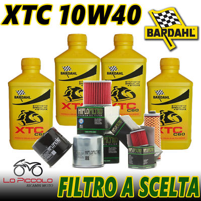 4 Litre Bardahl Xtc C60 10w40 Motorcycle Oil 4T Full Synthetic + HiFlo Filter HF143
