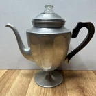 VTG Ornate PYREX Flameware Aluminum Percolator Coffee Tea Pot Complete