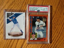 2019 Topps Update /25 Brandon Lowe 1984 Auto Orange RC PSA 8 & Pete Alonso 2020